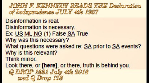 JOHN F. KENNEDY- Declaration of Independence- Speech to Congress JULY 4 1957