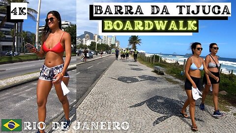 🇧🇷 | Barra da Tijuca Boardwalk virtual Tour | Rio de Janeiro, Brazil | ⁴ᴷ⁶⁰