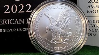 2022 Uncirculated 1 oz Silver Eagle Unboxing from US Mint