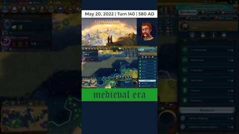 #oneturnadaychallenge #civ6 – Turn 140 - 1000 GOLD! #shorts