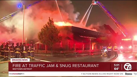 Fire at Traffic Jam & Snug restaurant in Detroit