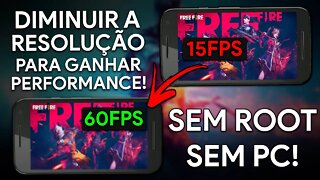 Tenha EXTREMA PERFORMANCE Sem ROOT Diminuindo a RESOLUÇÃO Do SEU ANDROID! | Mais FPS e mais BATERIA!