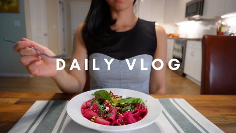 Days in my Life Vlog | I made pink pasta, avocado toast, spicy squid | Winery | Mukang | ASMR