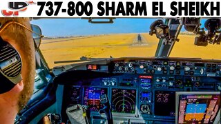 Boeing 737-800 RNP Approach into Sharm El Sheikh Egypt