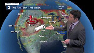 Stronger winds Tuesday