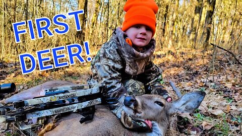His First Whitetail! 🦌🦌🦌