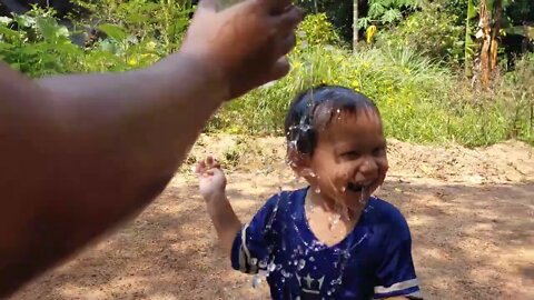 Family Songkran Day, Thailand Jungle