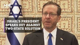 Israel's president speaks out against two-state solution