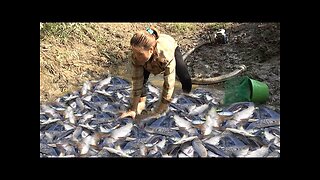 Full Videos: Survival Skills, Fishing Techniques With Pump, Catching A Lot Of Fish - Unique Fishing