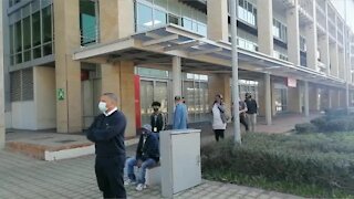 Long queues outside CTICC for covid vaccinations