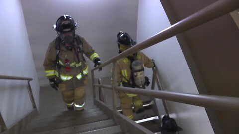 Meridian Firefighters are currently training for the 32nd Annual LLS Firefighter stair climb