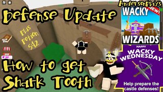 AndersonPlays Roblox Wacky Wizards ⚔️DEFENSE⚔️ - How to Get Shark Tooth - New Defense Update Potions