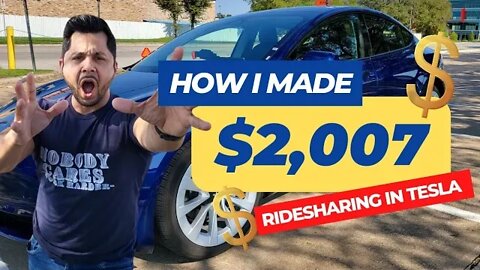 This is how to make $2007 in a week ridesharing with a tesla rental.