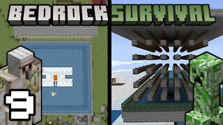 Bedrock Survival 9 Gunpowder & Iron Farm!