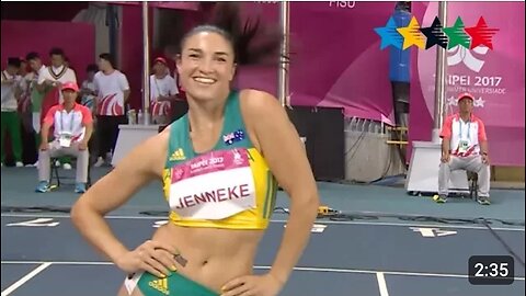 Michelle Jenneke brings her warm up dance back- 29th Summer Universiade 2017, Taipei, Chinese Taipei