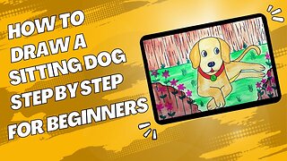 How To Draw A Dog Sitting Down | Sitting Dog Drawing | Sitting Dog Step by Step for Beginners Easy