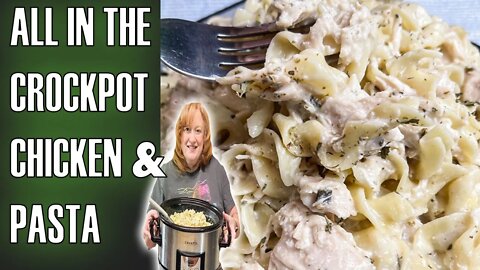 CROCKPOT CREAMY CHICKEN & PASTA | ITALIAN FLAVORED DISH