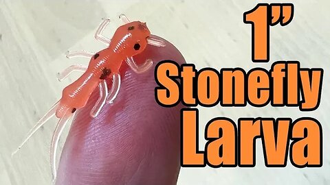 1" Stonefly Nymph Larva - Soft Plastic Micro Fishing Bait