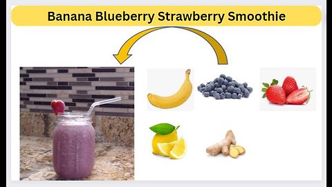 Banana Blueberry Strawberry Smoothie #Smoothies #healthy #healthylifestyle
