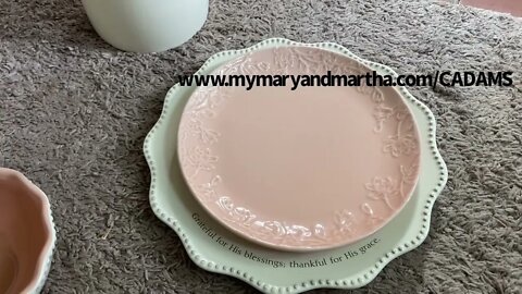 Mary and Martha: Grace and Gratitude Place setting