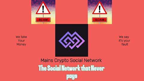 Main Crypto social network is a scam!!