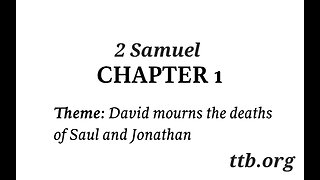 2 Samuel Chapter 1 (Bible Study)
