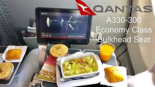 QANTAS A330-300 Bulkhead Seat: Melbourne to Hong Kong (QF29 Economy Class)