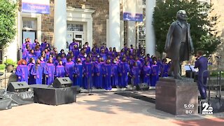 Morgan State University's complete choir performed together for first time since start of COVID-19