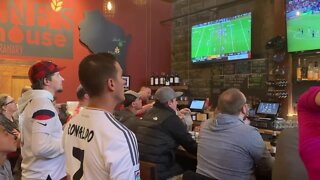 Fans come out in force to cheer on U.S. Soccer against England in the World Cup