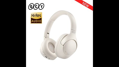 QCY H3 ANC Wireless Headphones Bluetooth 5.3 Hi-Res Audio Over Ear Headset 43dB Hybrid