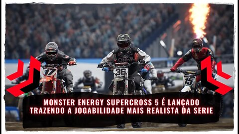 Monster Energy Supercross 5 PS4, Xbox One, PS5, Xbox Series e PC (Jogo de Corrida Já Disponível)