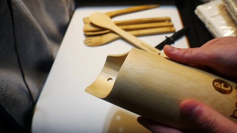 6 Piece Set | Bamboo Utensils with Holder | Bamboo Cooking Utensils | Wooden Spoons for Cooking
