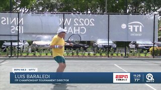 Oldest competitive tennis player comes to Palm Beach County