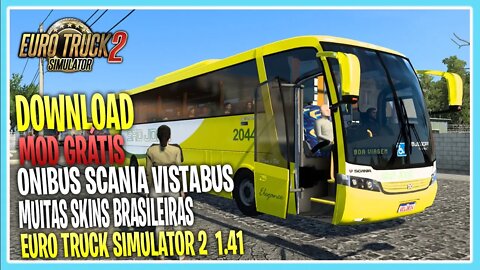 MOD ONIBUS SCANIA VISTABUSS 124 PARA EURO TRUCK SIMUALTOR 2 1.41