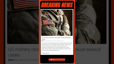 US military records 13% spike in sexual assault cases: what's going on?" #shorts #news