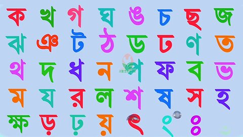 ka kha ga gha।বর্ণমালা ব্যঞ্জনবর্ণ কখগঘ।বাংলা বর্ণমালা শিক্ষা।ক খ। bangla banjonborno।Anisha tv83.