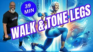 Walk Tone Shape Legs Workout with Dumbbell Weights