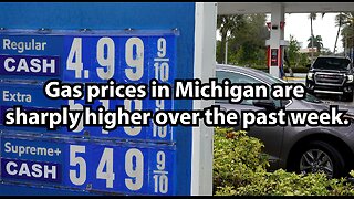 Gas prices in Michigan are sharply higher over the past week.