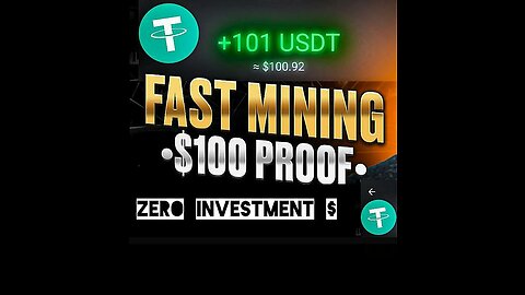 Earn $100 a day through mining Usdt without any investment (crypto currency)