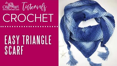 Easy Triangle Crochet Scarf with a free crochet pattern