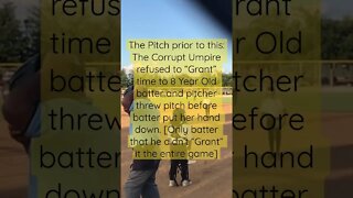 Corrupt Umpire throws out parent trying to console 8 year old daughter [10U] #shorts #short