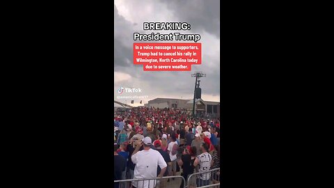 President Trump canceled Rally for bad weather