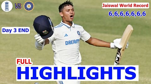 ndia Vs England 3rd Test Match Day 3 Stumps Full Highlights | Ind Vs Eng