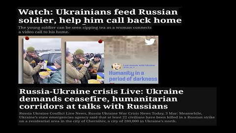 Ukraine Calls For Ceasefire & Ukrainians Feed Russian Soldier Helps him call home