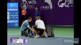 Danish tennis player Clara Tauson collapses during WTA match in Guangzhou (Sep'23)