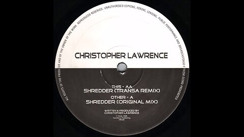 Christopher Lawrence - Shredder (Transa Mix)