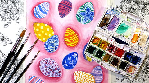 Easter Egg Watercolor Painting Tutorial for Beginners