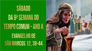 Evangelho do Sábado da 9ª Semana do Tempo Comum Mc 12, 38-44