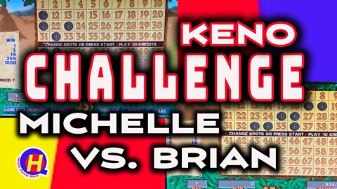 KENO Challenge! Michelle Vs. Brian on Caveman KENO #KENONATION