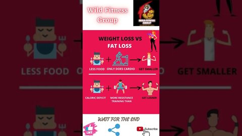 🔥Weight loss vs fat loss🔥#shorts🔥#wildfitnessgroup🔥14 April 2022🔥